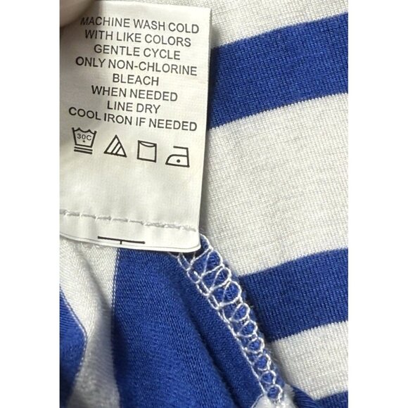 Athleta Skirt Women's S Blue White Stripe Fold Over Maxi Long Length Rayon Blend - Picture 4 of 8